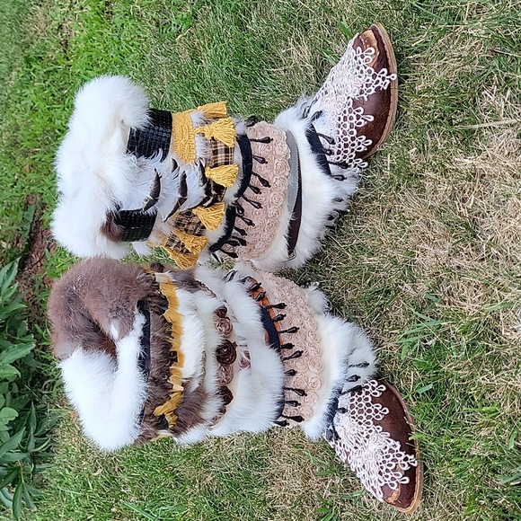 Upcycled cowboy boho wedding boots💍💎🤠 - Picture 7 of 9